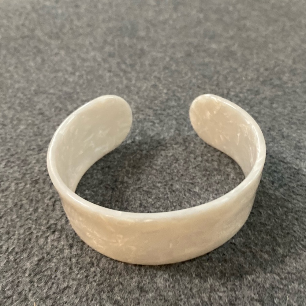 Lucite Marble Cuff Bracelet